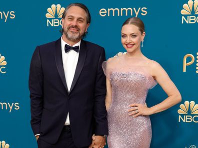 Thomas Sadoski and Amanda Seyfried attend the 74th Primetime Emmys at Microsoft Theater on September 12, 2022 in Los Angeles, California. 