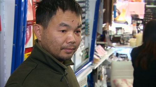 Milk bar owner Jimmy was violently attacked during the ordeal. Picture:  9NEWS