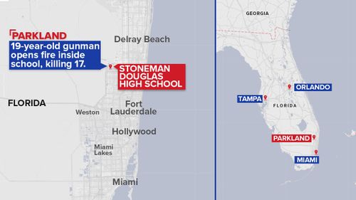 Parkland is located between Miami and Orlando. (9NEWS)