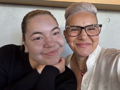 Caitlin Magagna with her mum.