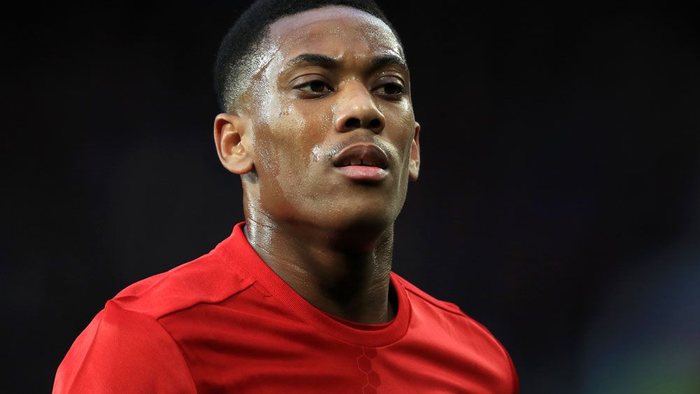 Anthony Martial isn't overly enjoying things at Manchester United. (AAP)