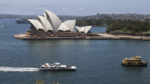 Sydney from the Harbour Bridge.