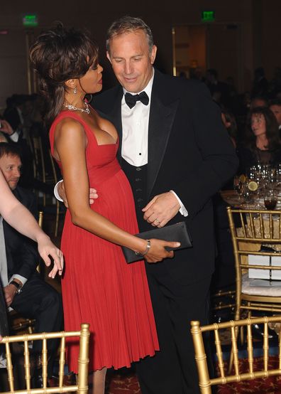 Whitney Houston and Kevin Costner in 2008.