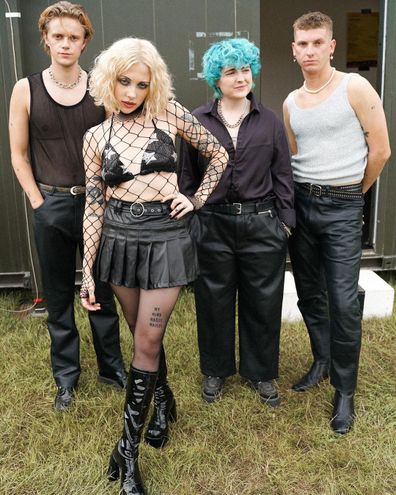 Heather Baron-Gracie of Pale Waves (second left), with bandmates Hugo Silvani, Ciara Doran and Charles Wood.