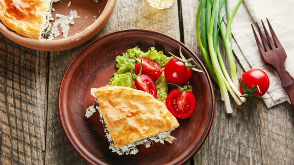 Low-fat spinach pie recipe, as featured in Shape Me by Susie Burrell