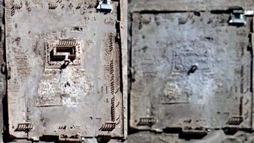 Satellite images show ancient Syrian temple destroyed by ISIL