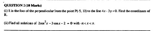 A question in the 1967 HSC Maths exam.