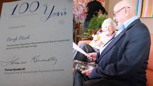 Beryl the staunch 100-year-old republican snubs birthday letter from the Queen