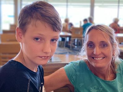 Kerri with her son Tom on his 12th birthday.