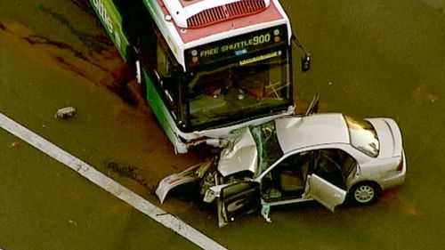 Man dead after head on crash with bus in Sydney's west