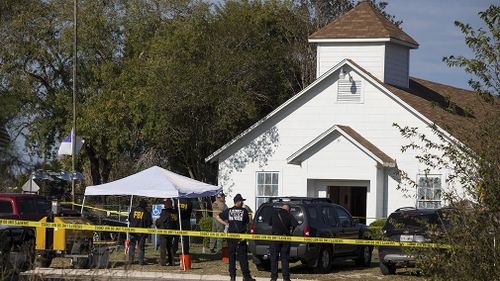 The scene where the mass shooting took place at Texas. 