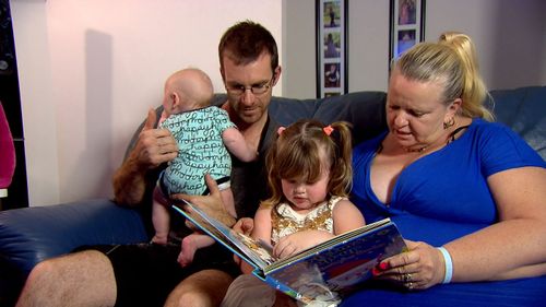 Brad and Lynn Cooper with their children Harrison and Mia.