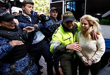 What was the cocaine that Cassie Sainsbury was arrested with in Colombia hidden in?