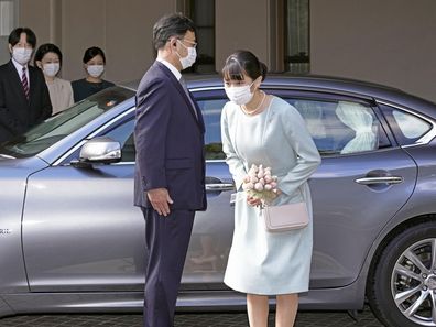 Princess Mako leaves her Tokyo home ahead of her wedding to Kei Komuro on October 26, 2021