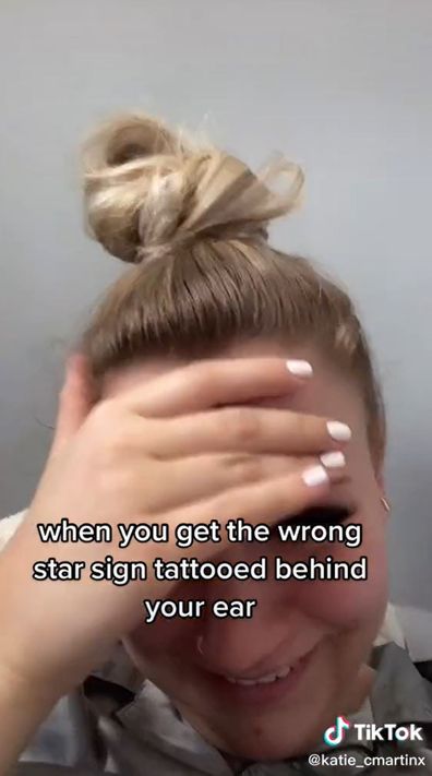 Katie Martin star sign tattoo fail