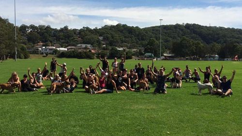Dozens gathered on the Central Coast NSW for a day of puppy love. (Rescue Your Fitness/ Facebook)