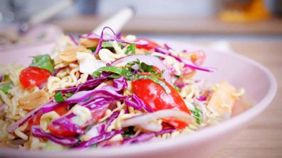 2-minute noodle salad so good the kids will beg you for it