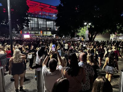 Major lines outside Lady gaga's brisbane concert