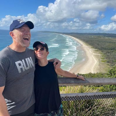 Mike and Zara Tindall in Byron Bay, January 2022