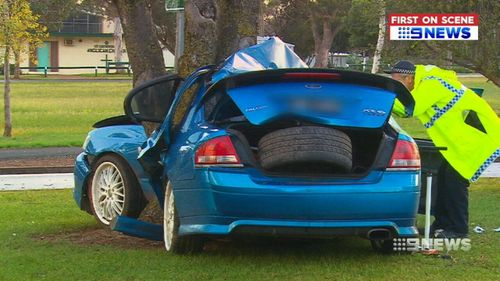 The Ford's airbags didn't deploy, and the woman is in a serious condition in hospital. Picture: 9NEWS
