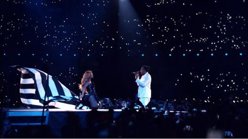 Beyonce and Jay Z initially screened the video during their recent On The Run tour. (YouTube)