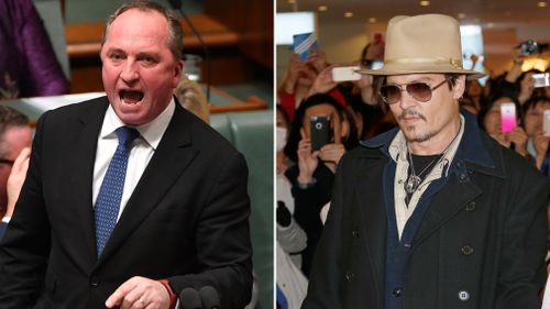 Mr Joyce last made a segment on Oliver's show when he warned Johnny Depp his pet dogs, Pistol and Boo, would have to be euthanised for being brought into Australia illegally if he didn't return them to California (AAP).