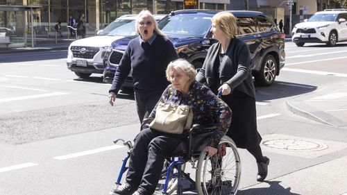 Family and friends of the victim after the plea hearing for Stephen Fleming who entered a guilty plea to manslaughter after he was originally charged with the murder of Annette Brennan. Picture by Wayne Taylor 25th September 2025