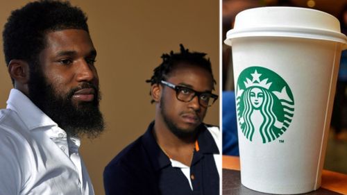 Rashon Nelson, (left), and Donte Robinson, both 23, reached a settlement with Starbucks. (AP).