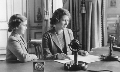 Princesses Elizabeth and Margaret on 13 October, 1940.