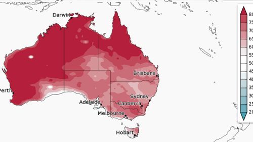 The spring weather forecast is warm and dry.