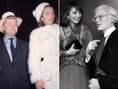 Lee Radziwill with friends Truman Capote and Andy Warhol