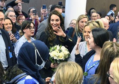 Prince William and Kate, Princess of Wales visit the Royal Liverpool University Hospital, in Liverpool, England, Thursday, Jan. 12, 2023