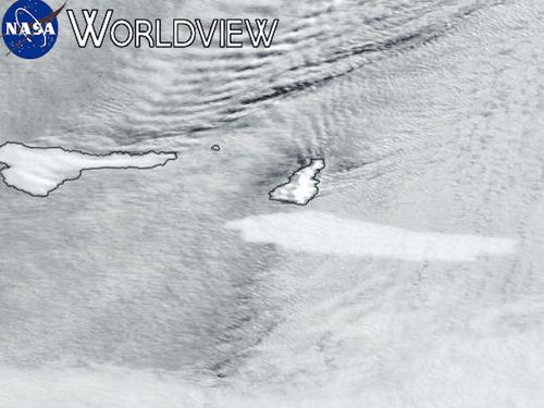 An iceberg has crashed into and bounced off Clarence Island near Antarctica.