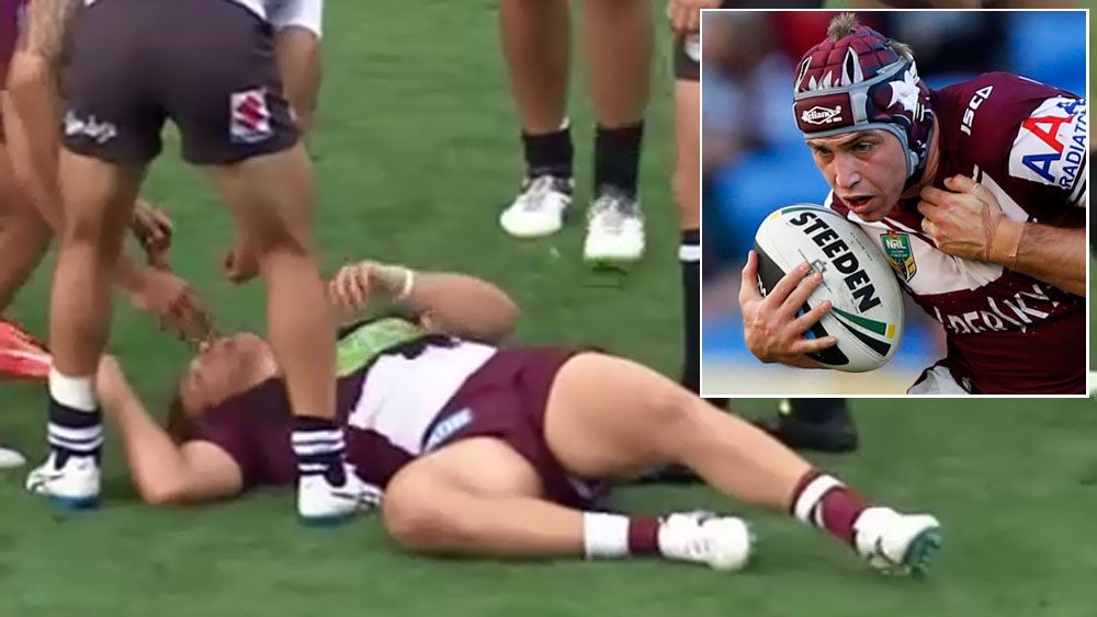 Sea Eagles star Trbojevic stretchered off at Auckland Nines