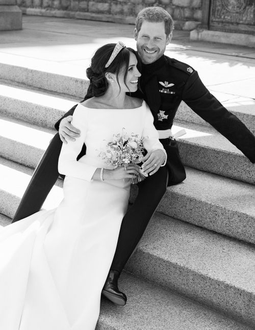 Prince Harry and Meghan Markle in their official photographs. (Alexi Lubomirski)