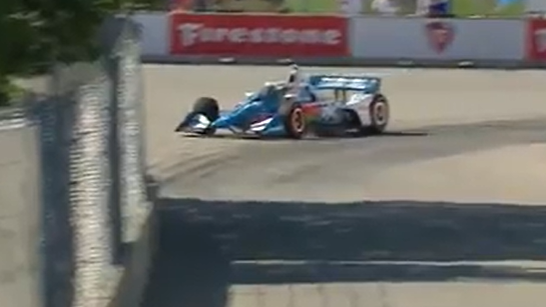 'Rookie mistake' causes Scott McLaughlin crash during IndyCar Series in Detroit