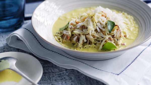 Crab and coconut broth