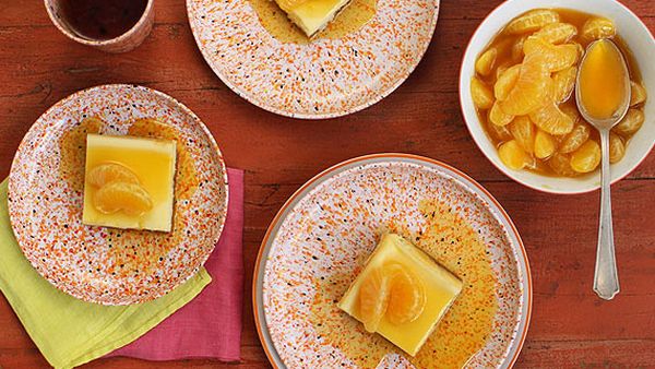 Quick cheesecake with mandarin