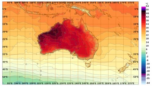 Most of the country will experience sweltering heat today.