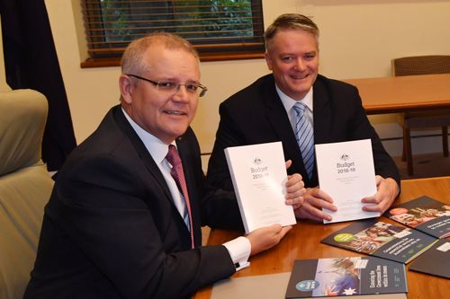 Treasurer Scott Morrison's third Federal Budget provides a tax break for low and middle income earners. Picture: AAP.