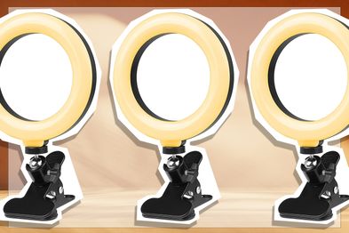 9PR: Selfie Ring Light with Clamp Mount, FREEUP 6.3" Dimmable Desktop LED Circle Light