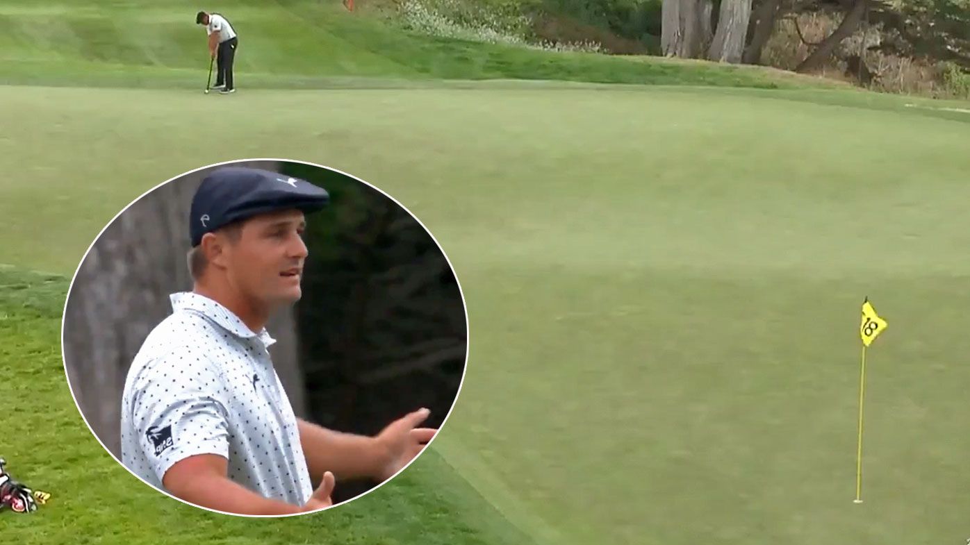 Bryson DeChambeau nails a 95-foot record-breaking putt at the US PGA Championship