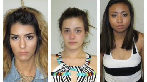 Women arrested after twerking outside police station