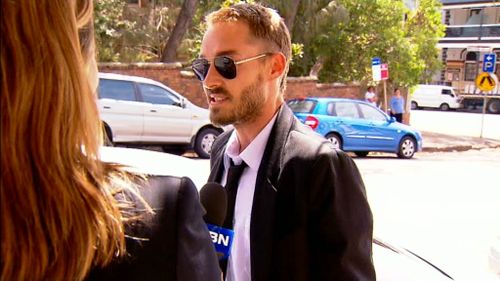 Daniel Johns outside court today. (9NEWS)