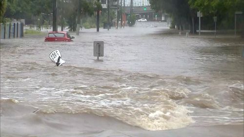 Floodwaters in Brisbane.