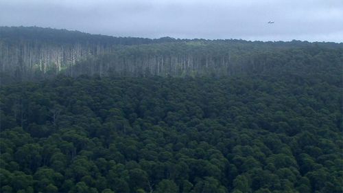 There are fears a helicopter has crashed in rural Victoria with several passengers on board.