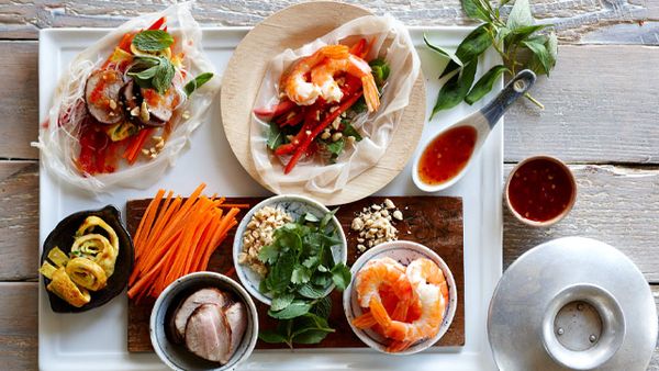 Party platters: Vietnamese rice paper rolls