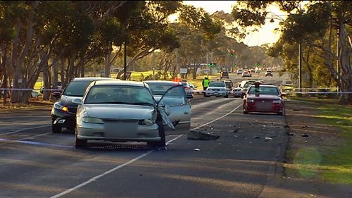 The driver of the car was uninjured in the collision. Picture: 9NEWS