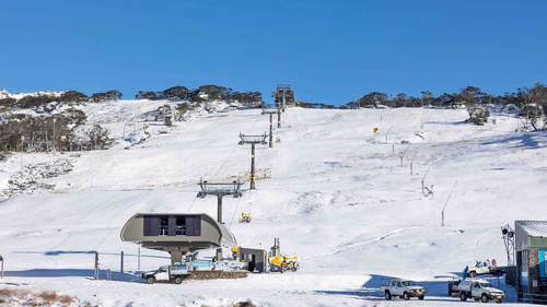 Ski runs have a healthy covering of snow at Perisher resort in NSW