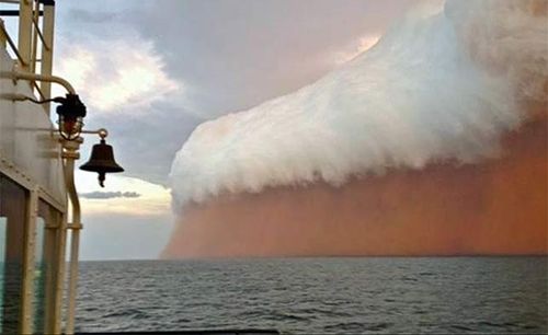 The 'Red Wave' dust storm that blew through Western Australia in 2013. 